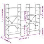 Bücherregal Braun Eichen-Optik 160x28,5x136,5 cm Holzwerkstoff