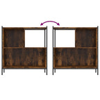 Bücherregal Räuchereiche 72x28x77,5 cm Holzwerkstoff