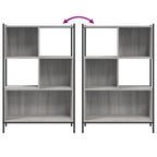 Bücherregal Grau Sonoma 72x28x109 cm Holzwerkstoff