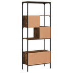 Bücherregal 5 Böden Räuchereiche 76x33x188,5 cm Holzwerkstoff