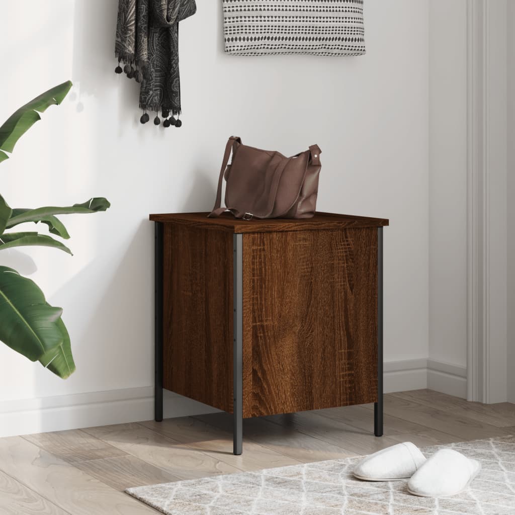 Sitzbank mit Stauraum Braun Eichen-Optik 40x42,5x50 cm Holzwerkstoff