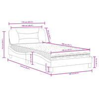 Bett mit Matratze Cappuccino-Braun 100x200 cm Kunstleder