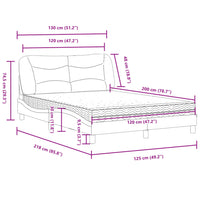 Bett mit Matratze Braun 120x200 cm Kunstleder