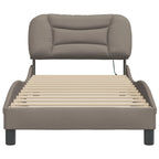Bettgestell mit LED ohne Matratze "Hvar" Taupe 80x200 cm Stoff