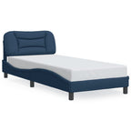 Bettgestell mit LED ohne Matratze "Hvar" Blau 90x190 cm Stoff