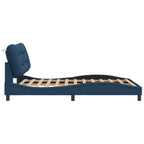 Bettgestell mit LED ohne Matratze "Hvar" Blau 140x190 cm Stoff