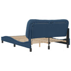 Bettgestell mit LED ohne Matratze "Hvar" Blau 140x190 cm Stoff