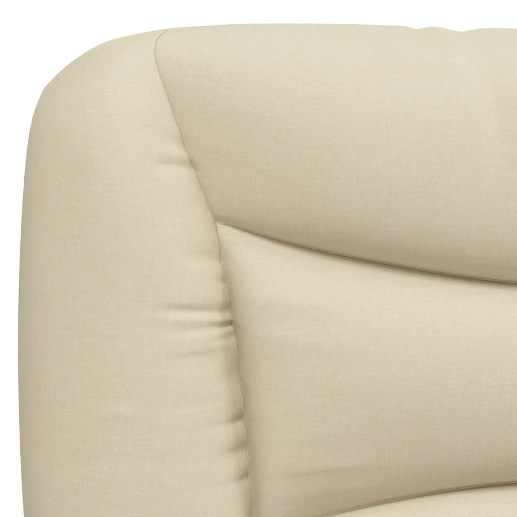 Bettgestell mit LED ohne Matratze "Hvar" Creme 160x200 cm Stoff