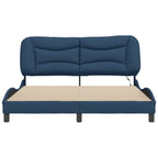 Bettgestell mit LED ohne Matratze "Hvar" Blau 160x200 cm Stoff