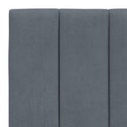 Bettgestell mit LED ohne Matratze "Hanko" Dunkelgrau 90x190 cm Samt