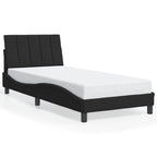Bettgestell mit LED ohne Matratze "Hanko" Schwarz 90x190 cm Samt