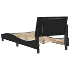 Bettgestell mit LED ohne Matratze "Hanko" Schwarz 90x190 cm Samt