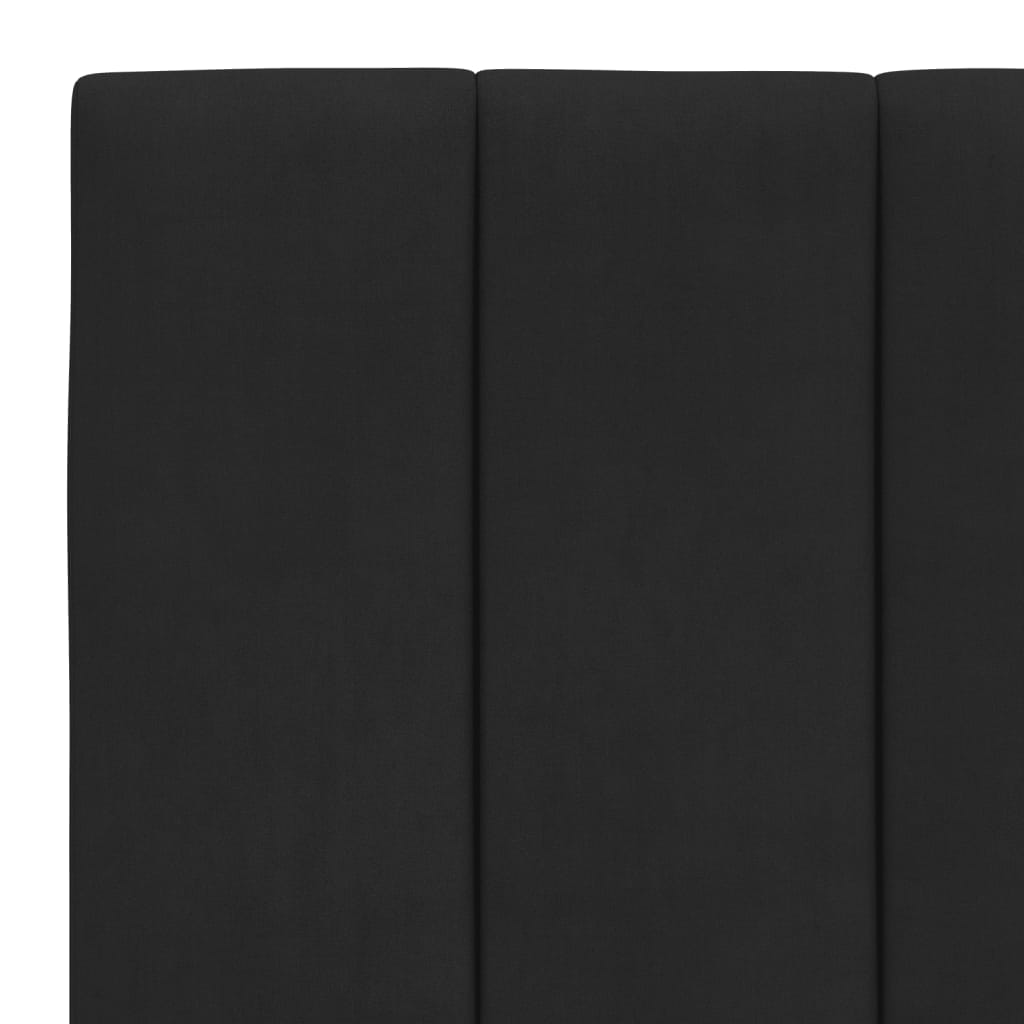 Bettgestell mit LED ohne Matratze "Hanko" Schwarz 90x190 cm Samt