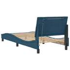Bettgestell mit LED ohne Matratze "Hanko" Blau 90x190 cm Samt