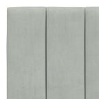Bettgestell mit LED ohne Matratze "Hanko" Hellgrau 90x200 cm Samt