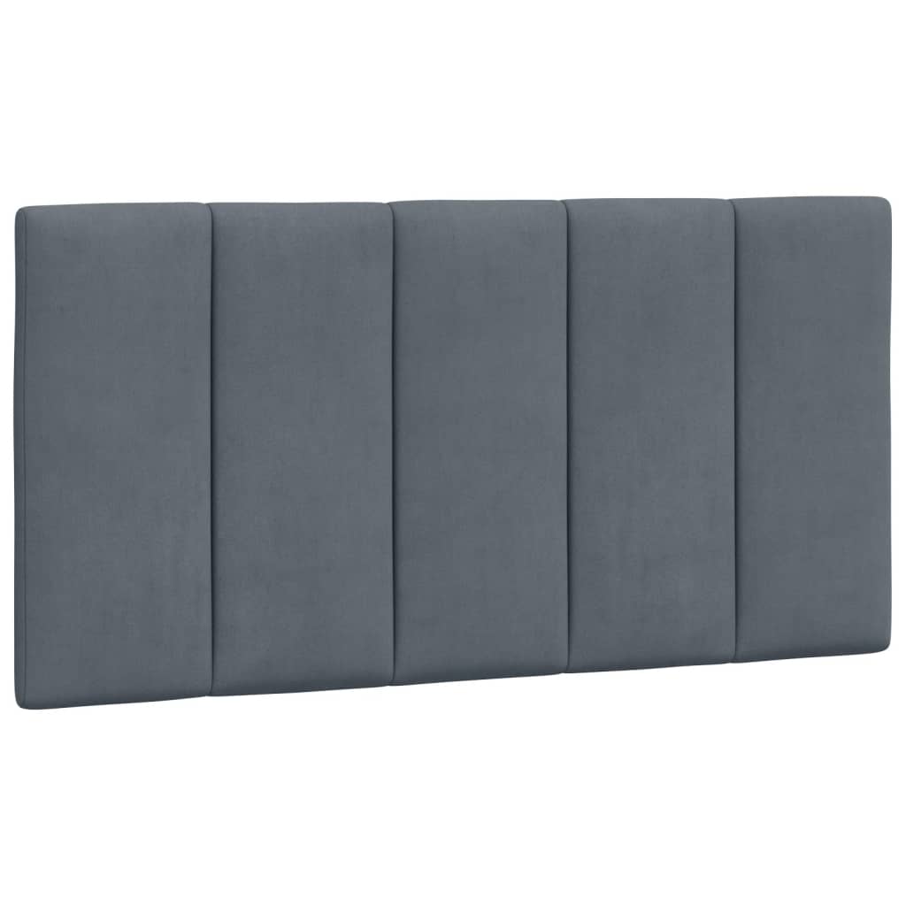Bettgestell mit LED ohne Matratze "Hanko" Dunkelgrau 100x200 cm Samt