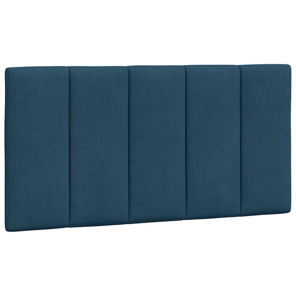 Bettgestell mit LED ohne Matratze "Hanko" Blau 100x200 cm Samt