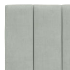 Bettgestell mit LED ohne Matratze "Hanko" Hellgrau 120x200 cm Samt