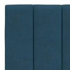 Bettgestell mit LED ohne Matratze "Hanko" Blau 120x200 cm Samt