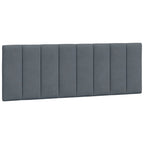 Bettgestell mit LED ohne Matratze "Hanko" Dunkelgrau 140x190 cm Samt