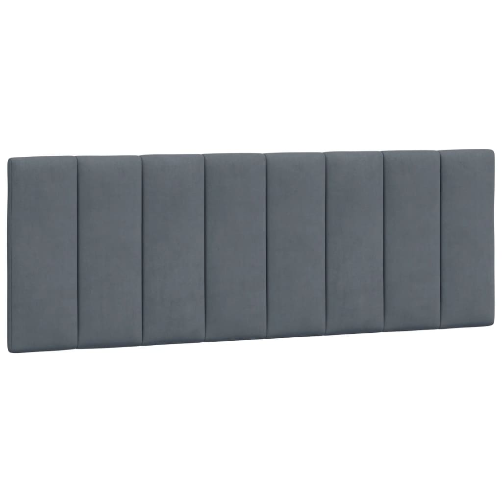 Bettgestell mit LED ohne Matratze "Hanko" Dunkelgrau 140x190 cm Samt