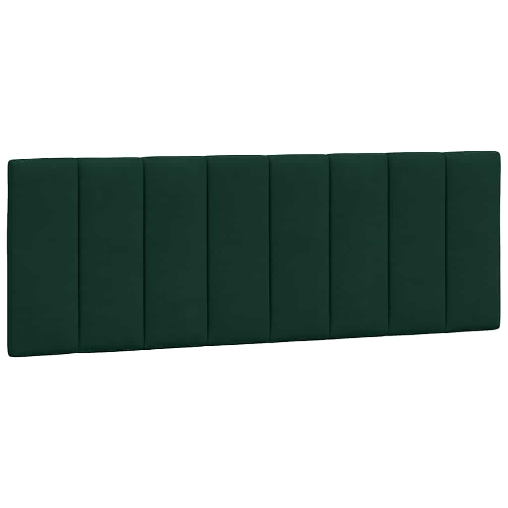 Bettgestell mit LED ohne Matratze "Hanko" Dunkelgrün 140x190 cm Samt