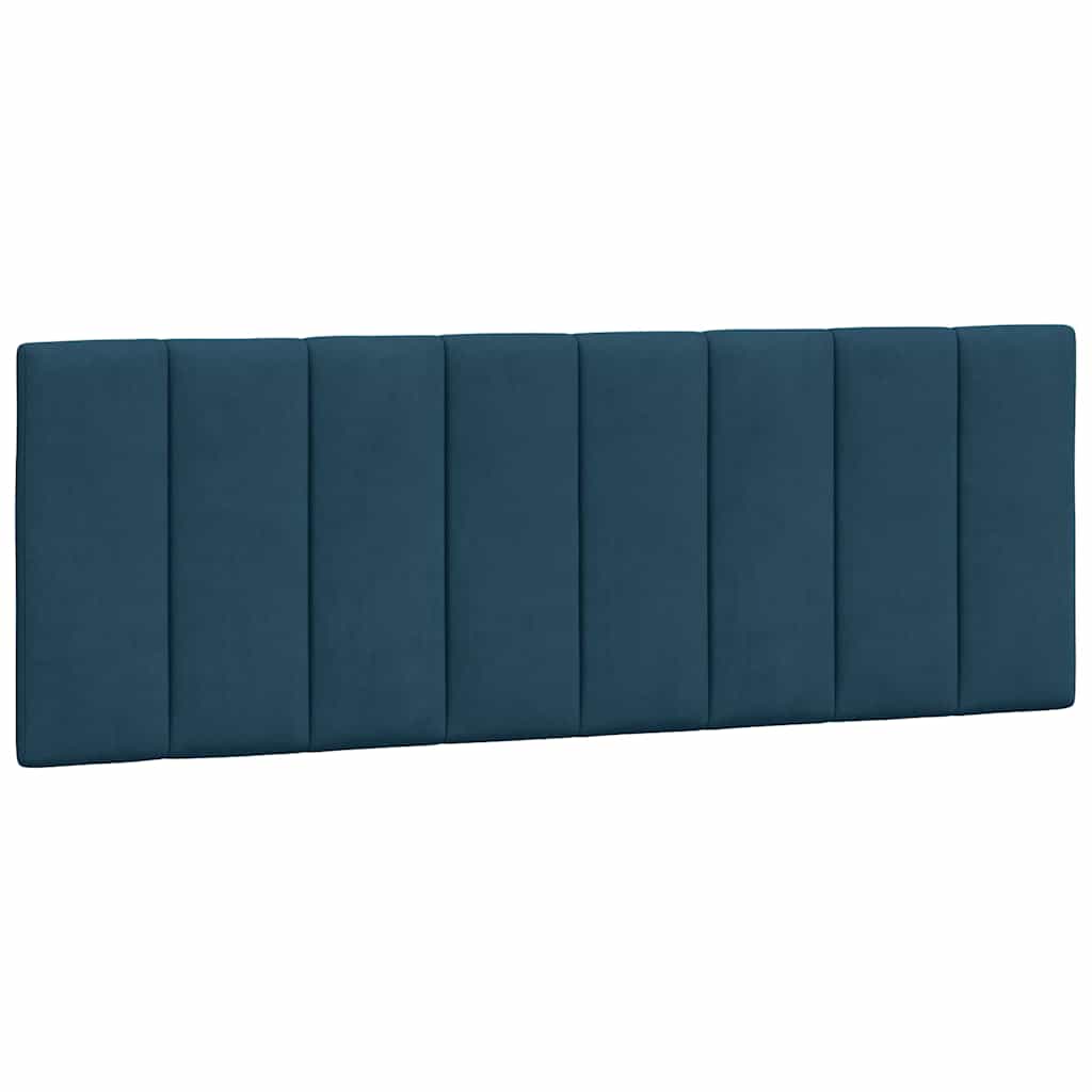 Bettgestell mit LED ohne Matratze "Hanko" Blau 140x200 cm Samt