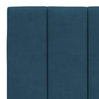 Bettgestell mit LED ohne Matratze "Hanko" Blau 140x200 cm Samt