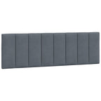Bettgestell mit LED ohne Matratze "Hanko" Dunkelgrau 160x200 cm Samt