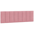 Bettgestell mit LED ohne Matratze "Hanko" Rosa 160x200 cm Samt
