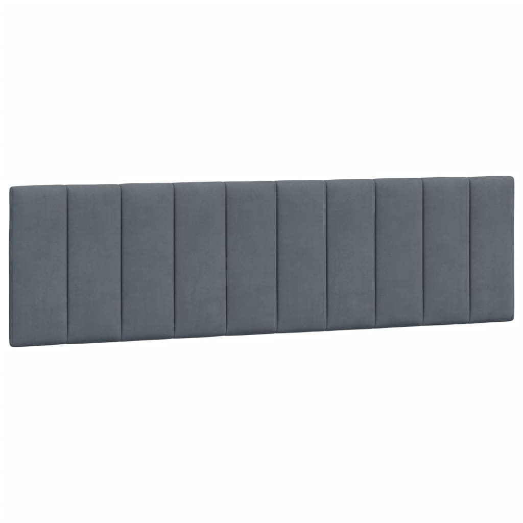 Bettgestell mit LED ohne Matratze "Hanko" Dunkelgrau 180x200 cm Samt