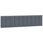 Bettgestell mit LED ohne Matratze "Hanko" Dunkelgrau 200x200 cm Samt