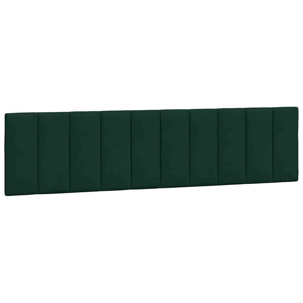 Bettgestell mit LED ohne Matratze "Hanko" Dunkelgrün 200x200 cm Samt