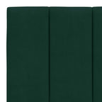 Bettgestell mit LED ohne Matratze "Hanko" Dunkelgrün 200x200 cm Samt