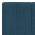 Bettgestell mit LED ohne Matratze "Hanko" Blau 200x200 cm Samt