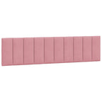 Bettgestell mit LED ohne Matratze "Hanko" Rosa 200x200 cm Samt