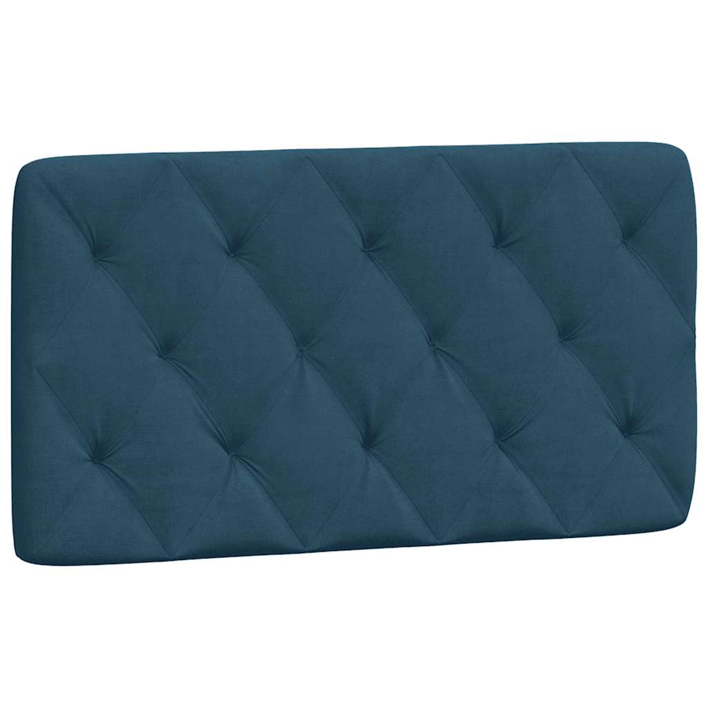 Bettgestell mit LED ohne Matratze Blau 100x200 cm Samt