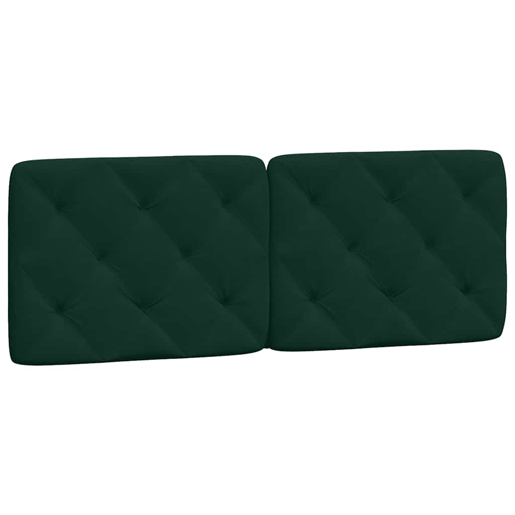 Bettgestell mit LED ohne Matratze Dunkelgrün 120x200 cm Samt