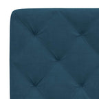 Bettgestell mit LED ohne Matratze Blau 120x200 cm Samt