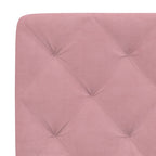 Bettgestell mit LED ohne Matratze Rosa 120x200 cm Samt