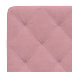 Bettgestell mit LED ohne Matratze Rosa 140x190 cm Samt