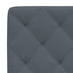 Bettgestell mit LED ohne Matratze Dunkelgrau 160x200 cm Samt