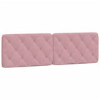 Bettgestell mit LED ohne Matratze Rosa 160x200 cm Samt