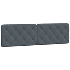 Bettgestell mit LED ohne Matratze Dunkelgrau 180x200 cm Samt
