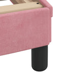 Bettgestell mit LED ohne Matratze Rosa 180x200 cm Samt
