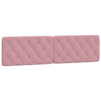 Bettgestell mit LED ohne Matratze Rosa 200x200 cm Samt