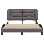 Bettgestell mit LED ohne Matratze "Hvar" Grau 140x190 cm