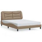 Bettgestell mit LED ohne Matratze "Hvar" Cappuccino-Braun 140x200 cm