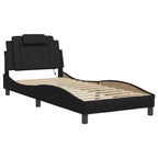 Bettgestell "Viana" mit LED ohne Matratze Schwarz 90x190 cm