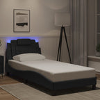 Bettgestell "Viana" mit LED ohne Matratze Schwarz 90x190 cm